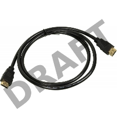 Кабель аудио-видео High Speed HDMI (m)/HDMI (m) 1.5м. Позолоченные контакты черный