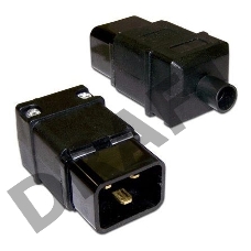 Вилка Lanmaster IEC 60320 C20 16A 250V разборная черная