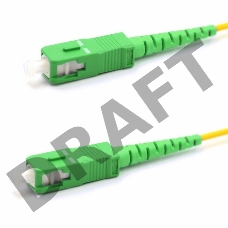 Патч-корд оптический соединительный (SM), 9/125 (OS2), SC/APC-SC/APC, (Simplex), LSZH, 1м