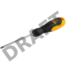 Отвертка JCB, хромомолибденовая сталь S2, двухкомпонентная рукоятка, магнитный наконечник, PZ №1х100мм