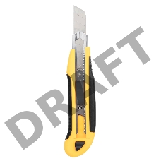 Нож канцелярский Deli E2091 шир.лез.18мм выдвижное лезвие фиксатор усиленный сталь желтый блистер