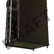 Шкаф серверный WRline (WR-TT-2268-AS-RAL9004) напольный 22U 600x800мм пер.дв.стекл задн.дв.стал.лист 2 бок.пан. 800кг черный 710мм 1166мм IP20 сталь
