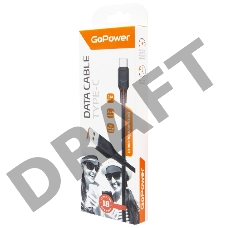 Кабель GoPower GP01T USB (m)-Type-C (m) 1.0м 2.4A ПВХ черный (1/800)