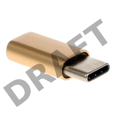 Переходник Redline УТ000013669 micro USB B (m) USB Type-C (f) золотистый