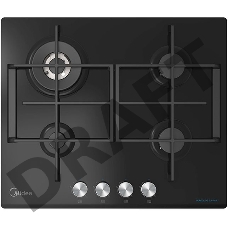 Газовая варочная поверхность Midea MG621TGB черный