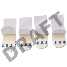 Полоски для плакатов Unibob двусторонние самоклеящиеся белый полиэтилен (упак: 4шт) (49003)