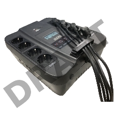 Источник бесперебойного питания Powercom Back-UPS SPIDER, Line-Interactive, LCD, AVR, 550VA/330W, Schuko, USB, black (1456259)