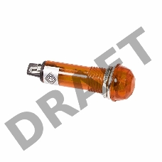 Индикатор ГРАНЕНЫЙ  Ø10.2  220V  желтый  REXANT