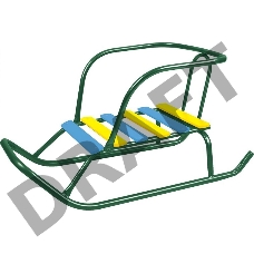 Санки детские НИКА Ветерок 5+ (В5+/З зеленый)