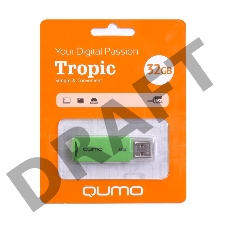 Флеш Диск USB 2.0 QUMO 32GB Tropic Green QM32GUD-TRP-Green