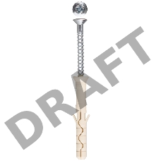 Дюбель-гвоздь нейлоновый Зубр 4-301375-06-060 с потайным бортиком 100 шт. (6x60 мм; ТФ5)