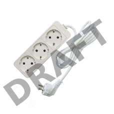 Удлинитель быт. ТМ Союз 3500 Вт 3гн. ПВС 5м 481S-6305