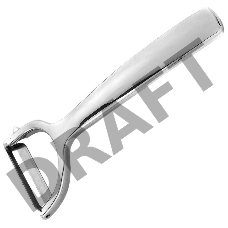 Овощечистка MALLONY SEMPLICE с горизонтальным лезвием, метал ручка (подупак 12 шт)