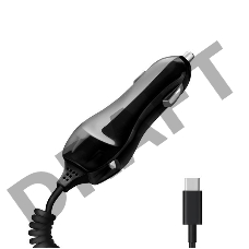 Зарядное устройство Deppa АЗУ USB Type-C, 2.1A, черный, Deppa