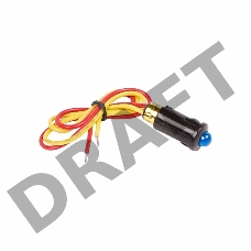 Индикатор Ø8 12В с проводом синий LED  REXANT