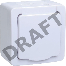 Розетка одноместная Iek ERMP12-K01-16-54-EC РСб20-3-ГПБб роз.1м с з/к о/у IP54 (цвет крышки:белый) ГЕРМЕС PLUS