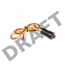 Индикатор Ø8 12В с проводом красный LED  REXANT