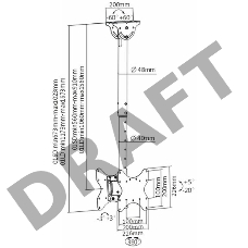 Кронштейн для телевизора Arm Media LCD-1650 черный 15