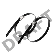 Хомут-стяжка стальная с полимерным покрытием REXANT 152x4,6 мм, упаковка 50 шт.