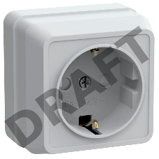 Розетка 1-м ОП Октава 16А РСш20-3-ОБ защ. шторки с заземл. IP20 бел. ИЭК ERO14-K01-16-DC