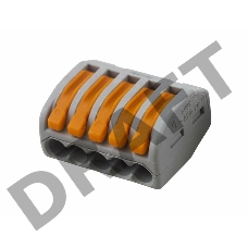 Универсальная клемма, 5-проводная, серая (0,08-2,5/4 мм²) (40 шт./уп.) WAGO 222-415