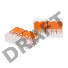 Универсальная компактная клемма 5-контактная до 4,0 мм² (25 шт./уп.) WAGO 221-415