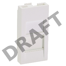 Вставка Panduit CFA1FSAW-X прямая со шторкой 22.5x45 1xMini-Com ПВХ белый (упак.:10шт)