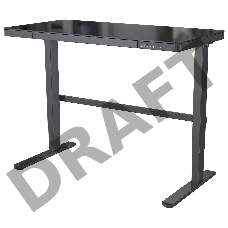 Стол Cactus CS-EGD-BBK столешница стекло черный каркас черный