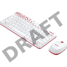 Клавиатура + мышь Logitech Wireless Combo MK 240 Nano White-red 920-008212