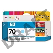 Картридж струйный HP №70 C9390A светло-голубой для HP DJ Z2100/Z3100 (130мл)