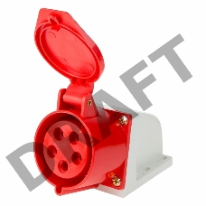 Розетка 125 стационарная 3Р+РЕ+N 32А 380В IP44 REXANT