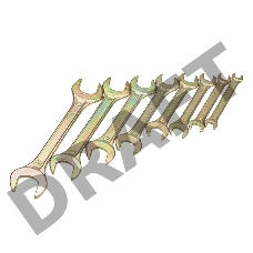 Набор ключей рожковых REXANT (6х7-20х22 мм), 8 шт., желтый цинк