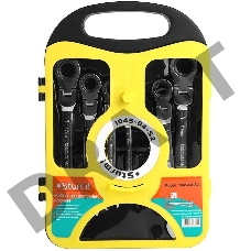 Набор ключей STURM! 1045-04-S2  7шт трещоточный механизм! пластиковый кейс