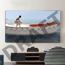 Экран Cinema S'OK SCPSFR-200x113UST-PET для ультракороткофокусных проекторов 90'' 16:9 настенный, постоянного натяжения, полотно PET Crystal ALR UST, рама черная 1см