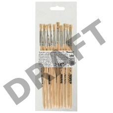 Кисть оформительская 983050 щетина, плоская, №6, ПЛАСТИЛИНОВАЯ КОЛЛЕКЦИЯ, деревянная лакированная ру