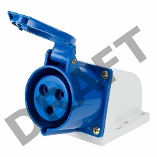 Розетка 123 стационарная 2Р+РЕ 32А 220В IP44 REXANT