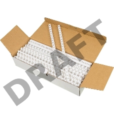 Пружины для переплета пластиковые Fellowes d=10мм 41-55лист A4 белый (100шт) CRC-53458 (FS-53458)