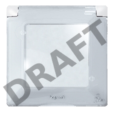  Рамка влагозащитная, с откидной крышкой.  Белая. 1-постовая Valena LIFE IP.