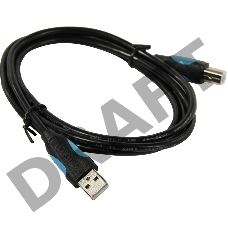 Кабель Vention USB 2.0 AM/BM - 1,5м. Черный VAS-A16-B150