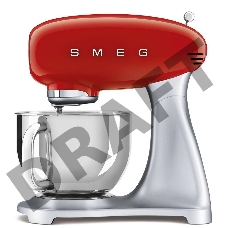 Планетарный миксер SMEG SMF02RDEU, Цвет красный 2 насадки для взбивания, 1 насадка для теста, крышка для чаши