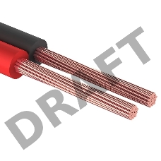 Кабель акустический REXANT 2х0,25 мм², красно-черный, бухта 100 м