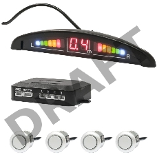 Парковочный Радар Swat PT-104S 4 датчика 18мм серебристый