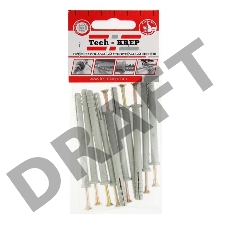 Дюбель-гвоздь 6х80 с потайной манжетой полипропилен (уп.10шт) пакет Tech-Krep 103903