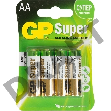 Батарея GP Super Alkaline 15A LR6 AA (4шт)