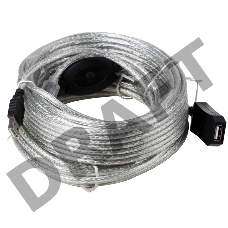 Кабель удлинитель Aopen активный ACU823-15M , USB2.0-repeater AM/AF 15м  