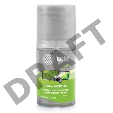 Чистящий набор (салфетки + гель) Cactus CS-S3004E для экранов и оптики 1шт 18x18см 200мл