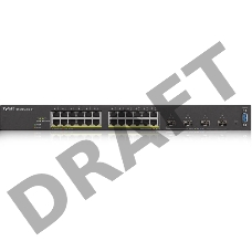 Коммутатор ZYXEL XGS2210-28HP, 24 port Gigabit L2 managed PoE+ switch, 375 Watt, 4x 10G