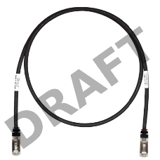 Патч-корд TX6 STP PANDUIT STP6X5MBL , 10Gig, Cat.6А, с модульными разъемами TX6 на обоих концах, 5 м, серый с черными колпачками