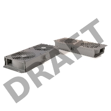 Вентиляторный модуль Hyperline TFAB-T2FR, без кабеля питания, 220V, 130,5х298х41,8 мм (ВхШхГ), вентиляторов: 2, поток: 100 м3/ч, для шкафов, цвет: сер