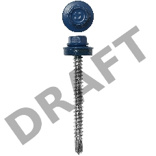 Саморезы СКД кровельные, RAL 5005 синий насыщенный, 65 х 4.8 мм, 900 шт, для деревянной обрешетки, ЗУБР Профессионал